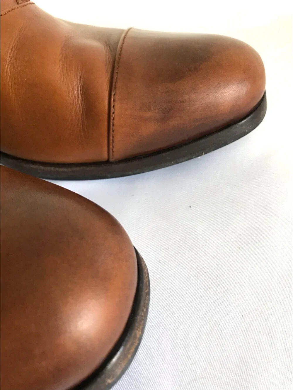 Wolf & Shepherd Oxford Closer Cap Toe Maple Tan Calfskin Shoes, US 11 Portugal